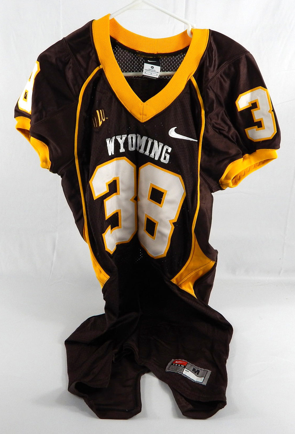 2013 Wyoming Cowboys Julian Hawkins #38 Game Used Brown Jersey M 460