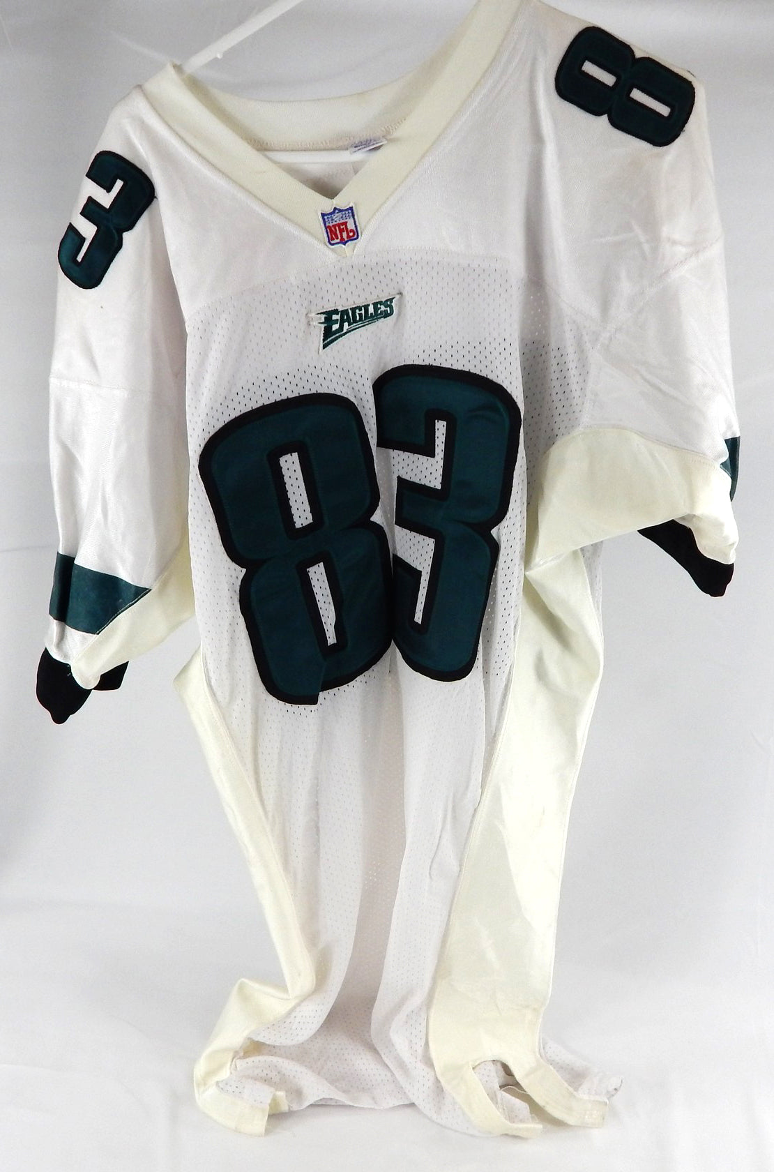 1996 Philadelphia Eagles Ed West #83 Game Issued White Jersey 46 487