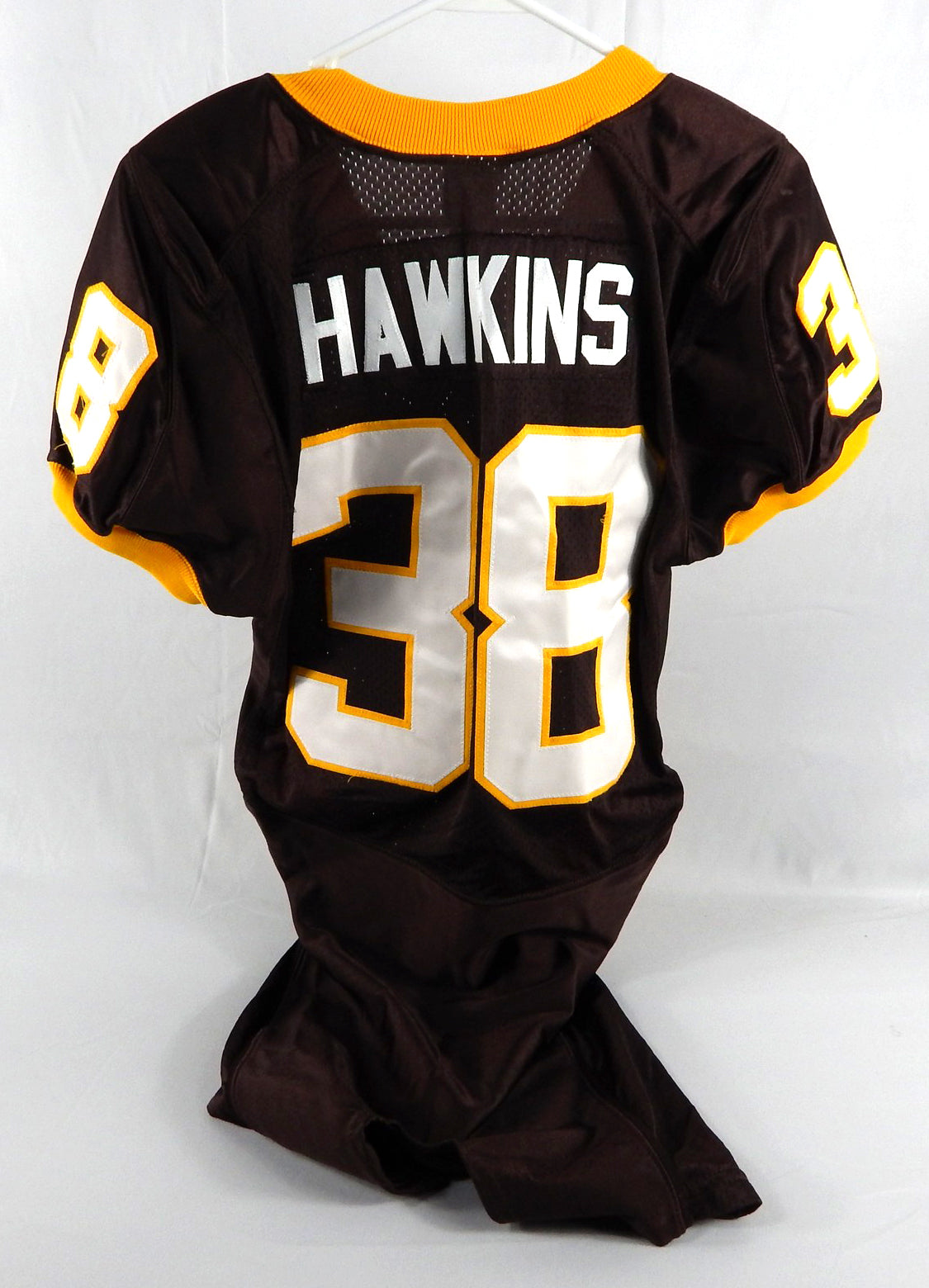 2013 Wyoming Cowboys Julian Hawkins #38 Game Used Brown Jersey M 460 Pic2