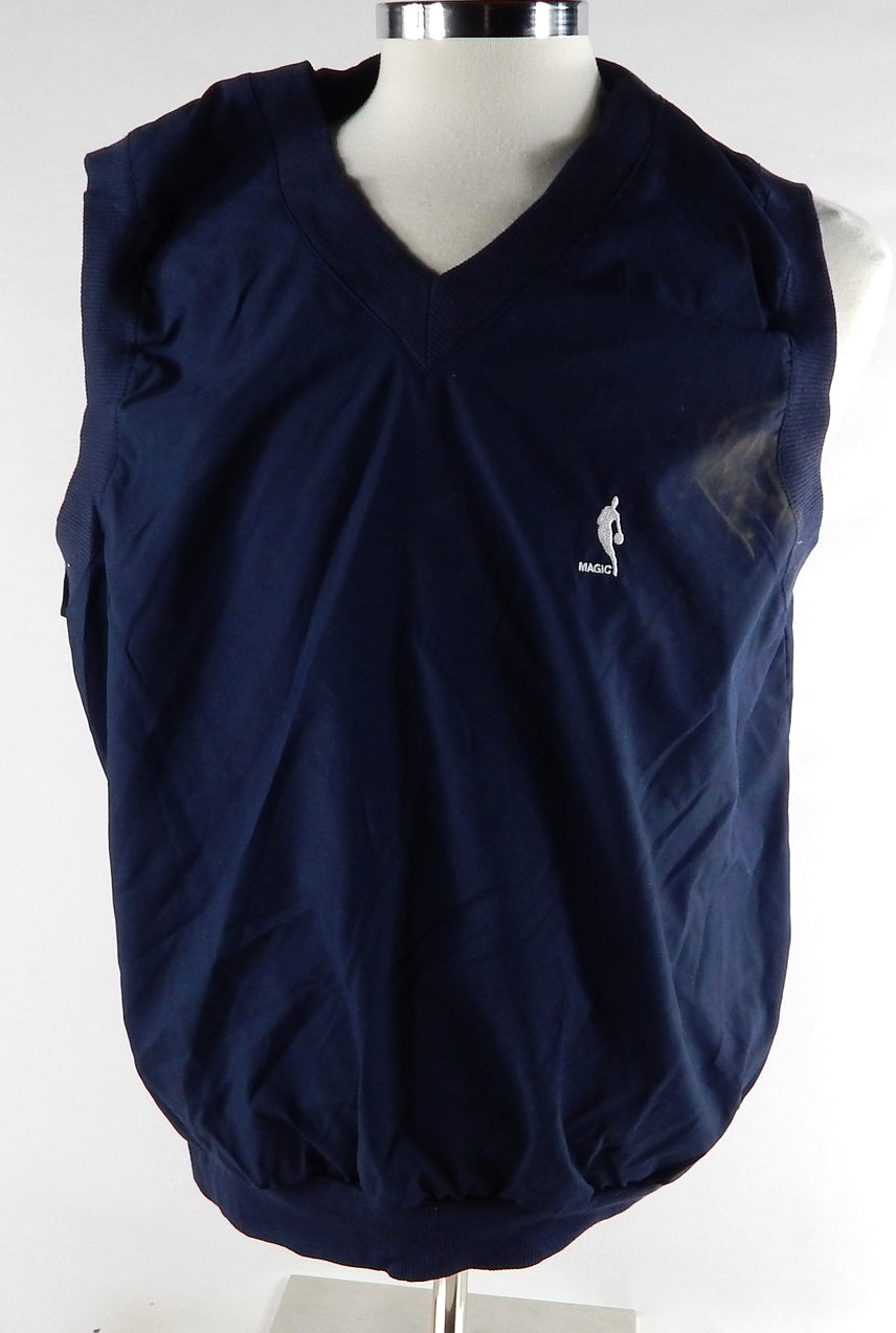 2000s Orlando Magic Team Issued Navy Blue Vest Shirt Reebok L 621