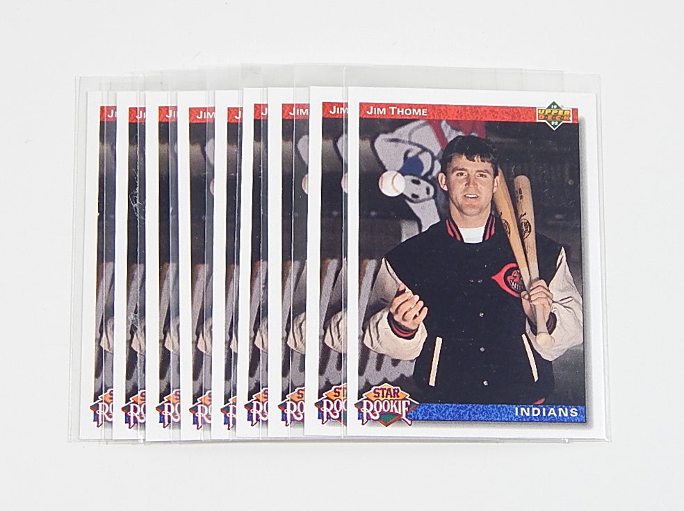 Lot of (9) 1992 Upper Deck Jim Thome RC #5 Nm/Mt