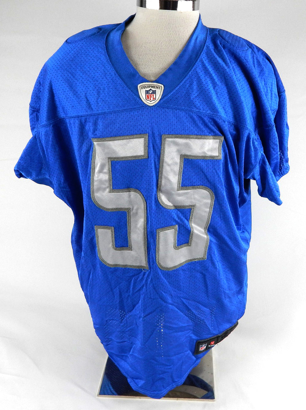 2017 Detroit Lions Christian Ringo #55 Game Used Blue Practice Jersey 52 241