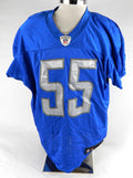 2017 Detroit Lions Christian Ringo #55 Game Used Blue Practice Jersey 52 241