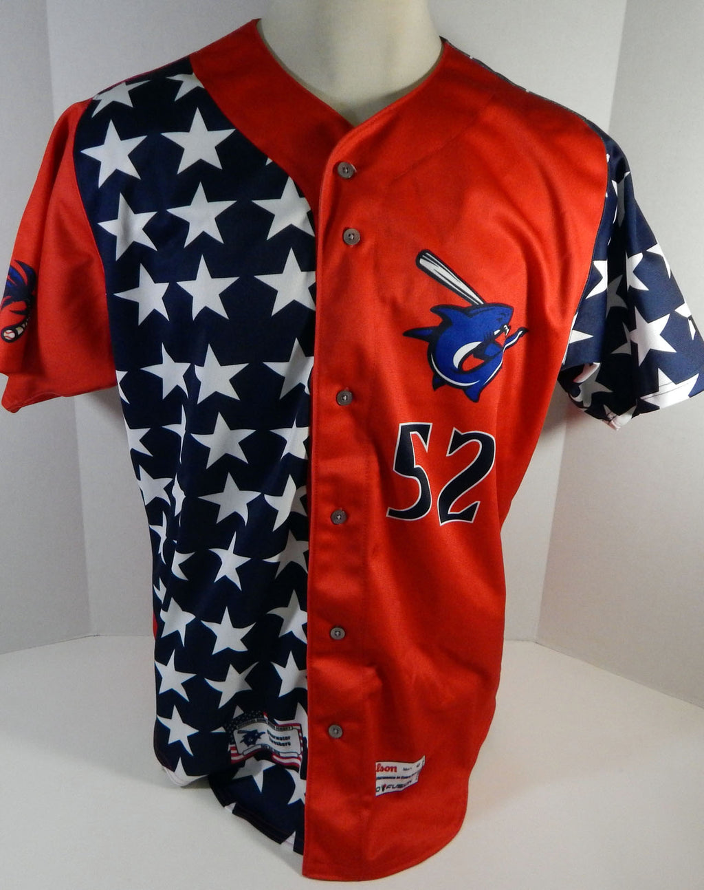 2016 Clearwater Threshers Ranfi Casimiro #52 Game Used Red Jersey 4th July 48 9 Pic2