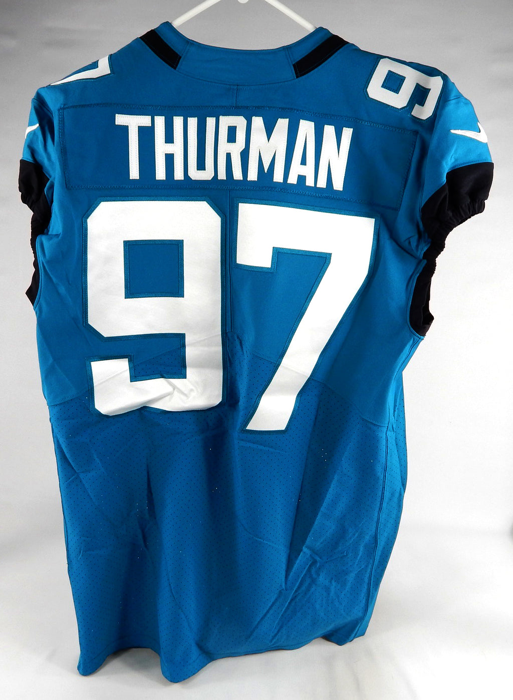 2022 Jacksonville Jaguars Nick Thurman #97 Game Used Blue Jersey 46 329