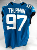 2022 Jacksonville Jaguars Nick Thurman #97 Game Used Blue Jersey 46 329