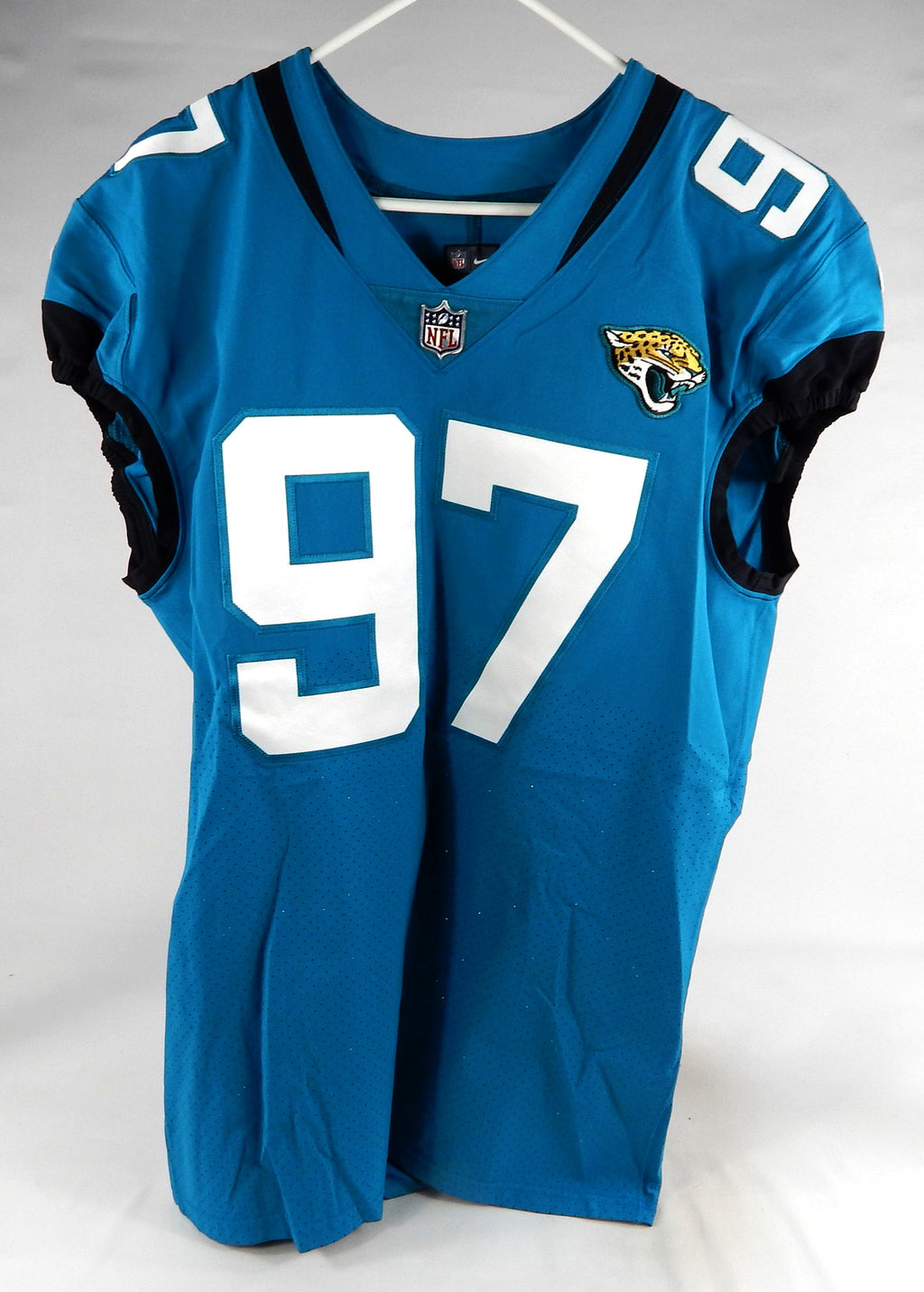 2022 Jacksonville Jaguars Nick Thurman #97 Game Used Blue Jersey 46 329 Pic2