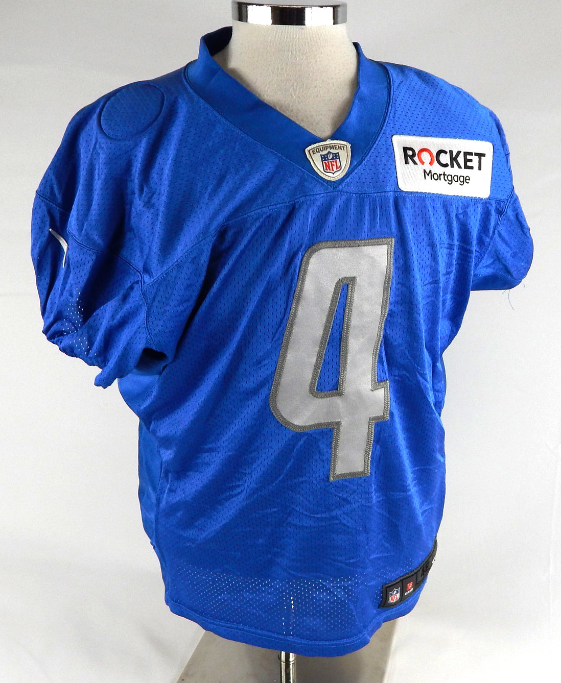 2014 Detroit Lions #4 Game Used Blue Practice Jersey 48 243