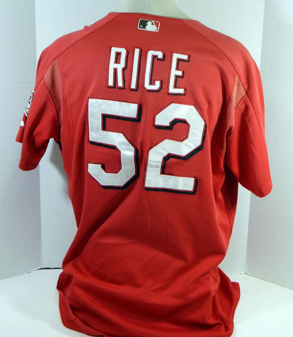 2003-06 Cincinnati Reds Rice #52 Game Used Red Jersey Ex ST BP 46 DP16580