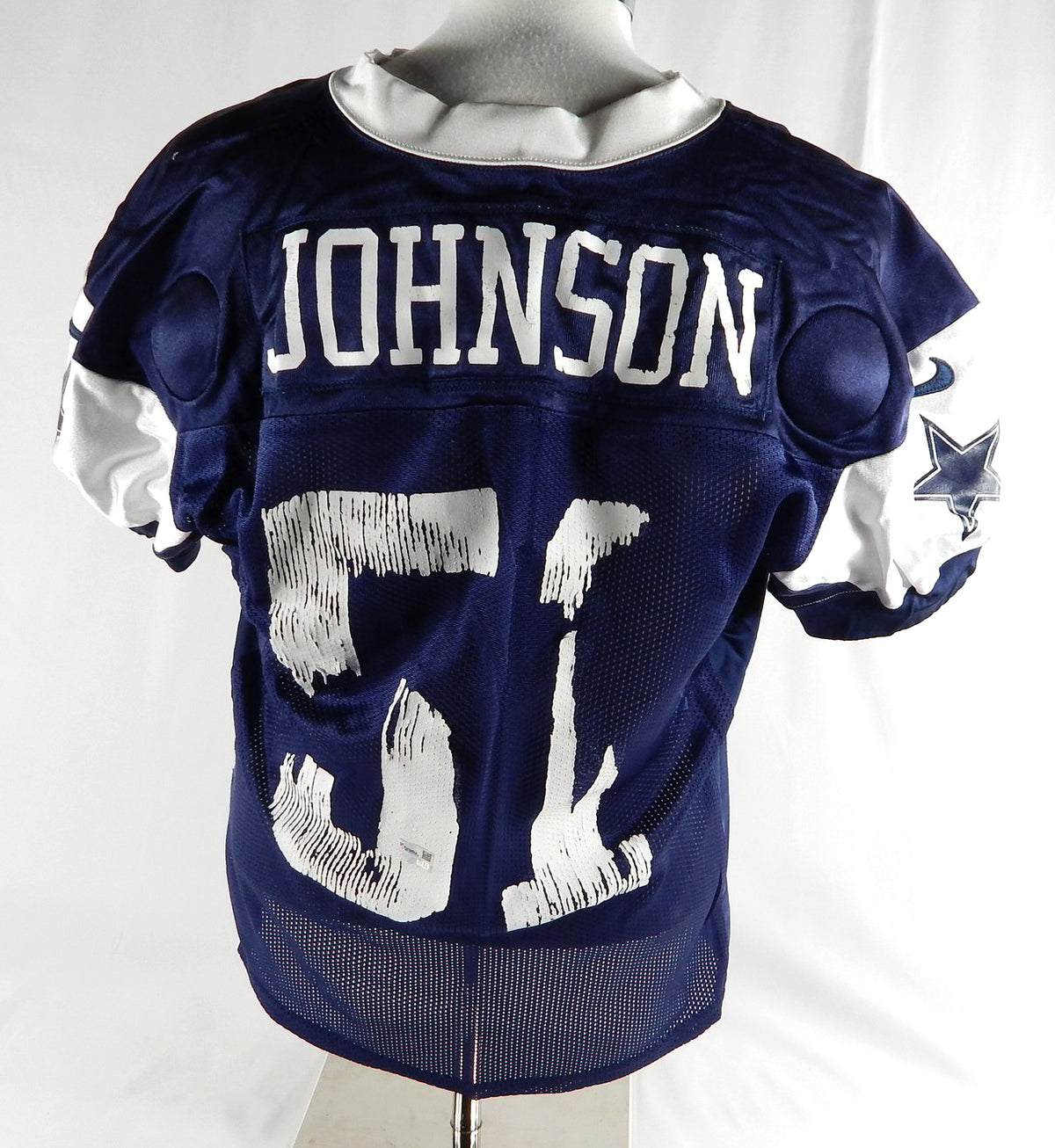 2023 Dallas Cowboys Durrell Johnson #51 Game Used Navy Practice Jersey 52 473 Pic2