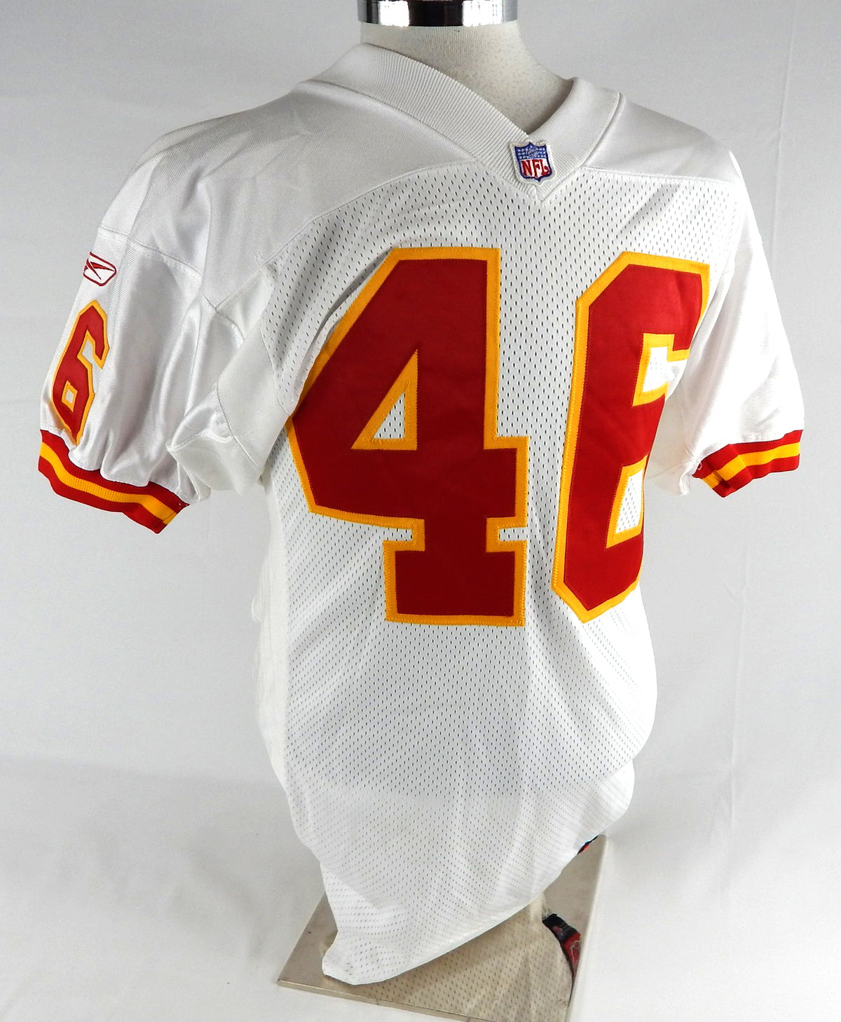 2001 Kansas City Chiefs Hawkins #46 Game Issued White Jersey 40 858 Pic2