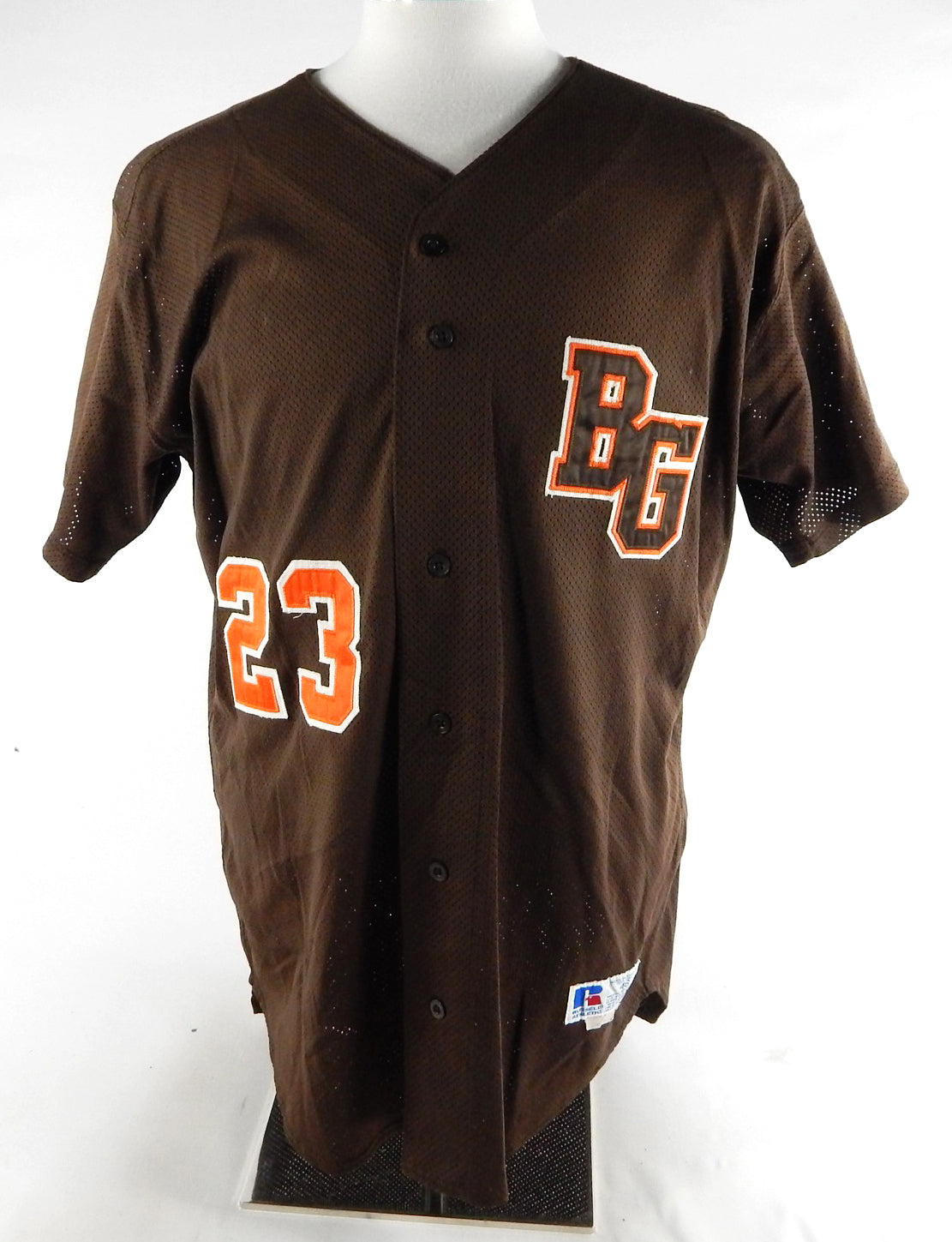 Bowling Green Falcons #23 Game Used Brown Jersey Baseball 46 629