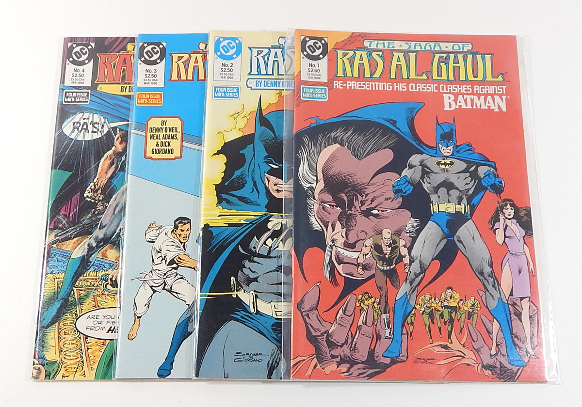 The Saga of Ras Al Ghul #1 2 3 4 Complete Comic Mini Series Set DC 1988 Batman
