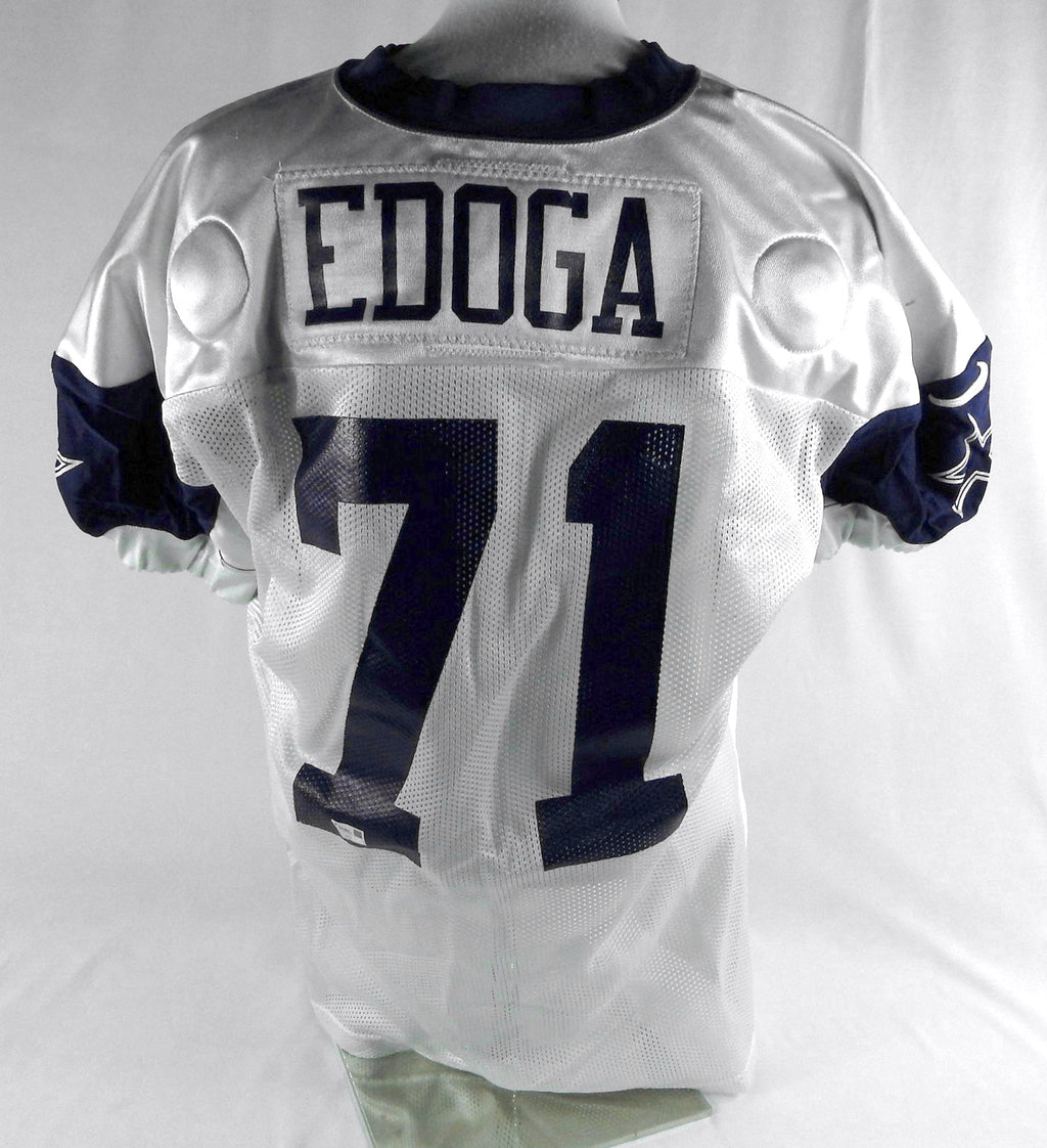 2023 Dallas Cowboys Chuma Edoga #71 Game Used White Practice Jersey 58 474 Pic2