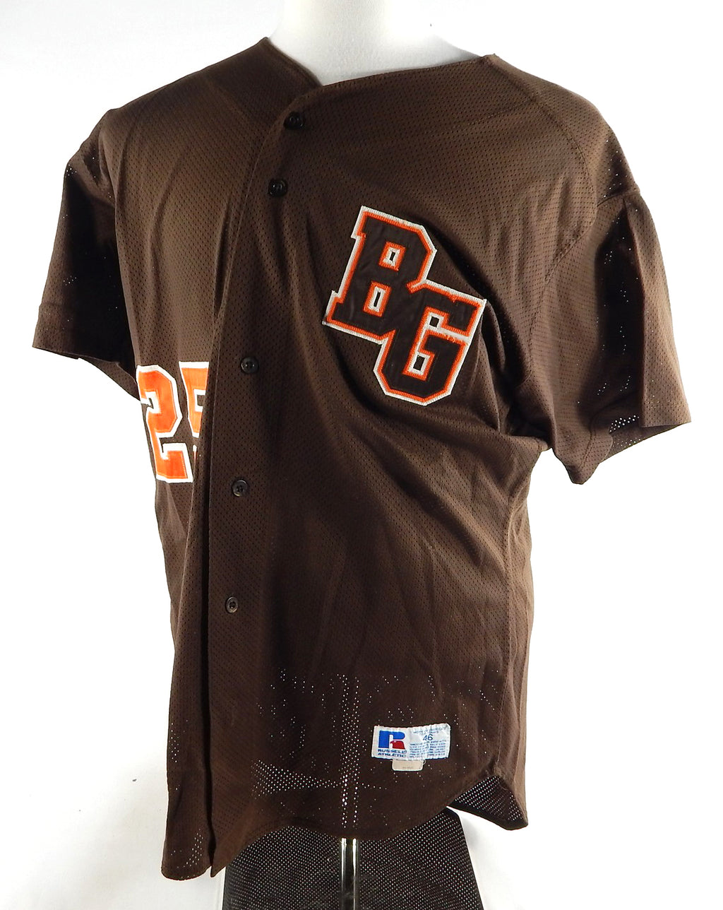 Bowling Green Falcons #25 Game Used Brown Jersey Baseball 46 631
