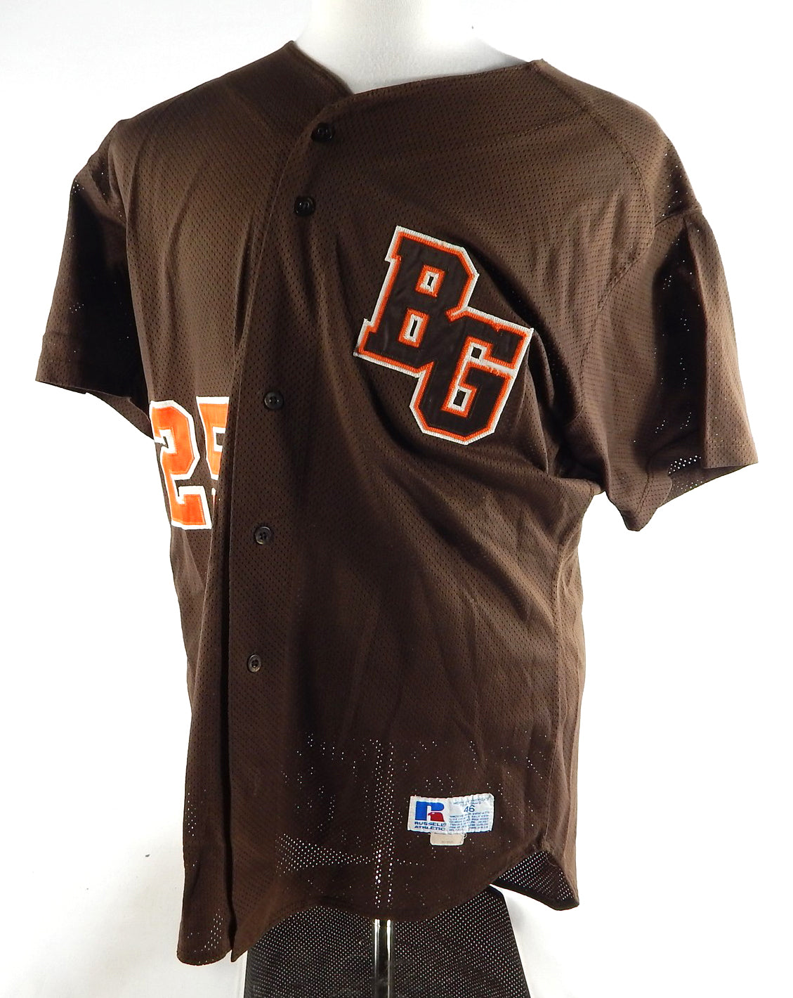 Bowling Green Falcons #25 Game Used Brown Jersey Baseball 46 631
