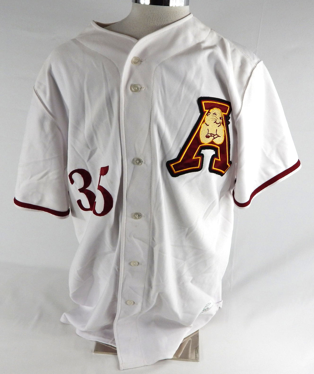 Abilene Prairie Dogs #35 Game Used White Jersey 50 859