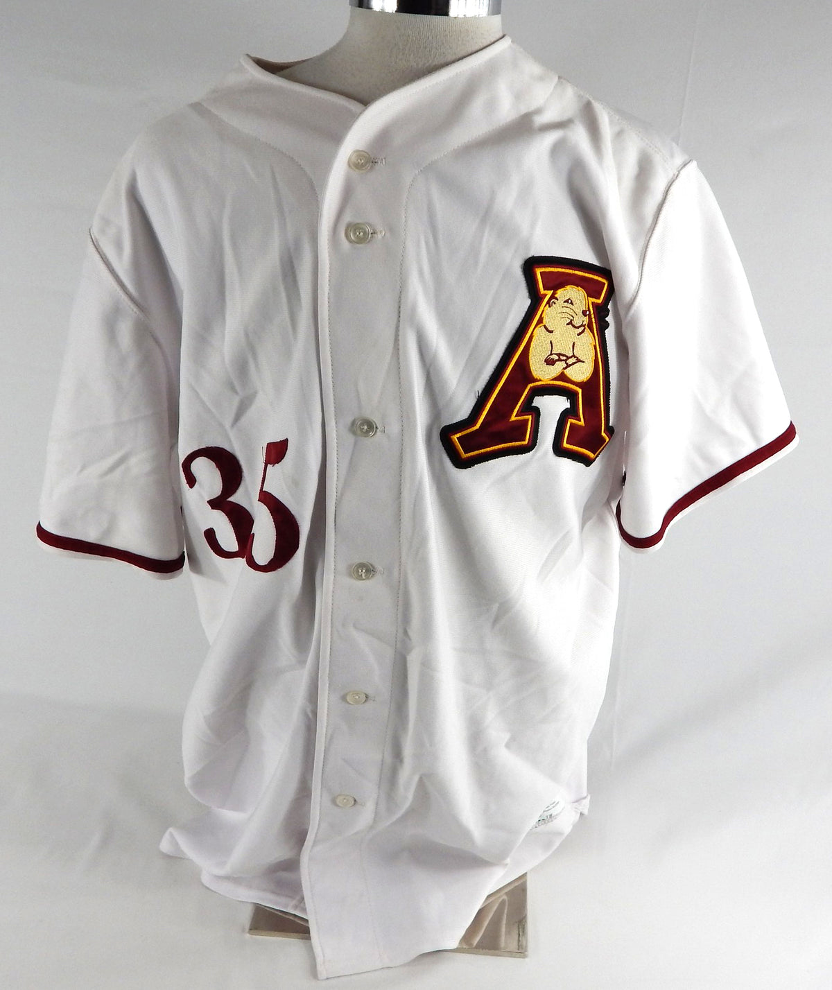 Abilene Prairie Dogs #35 Game Used White Jersey 50 859