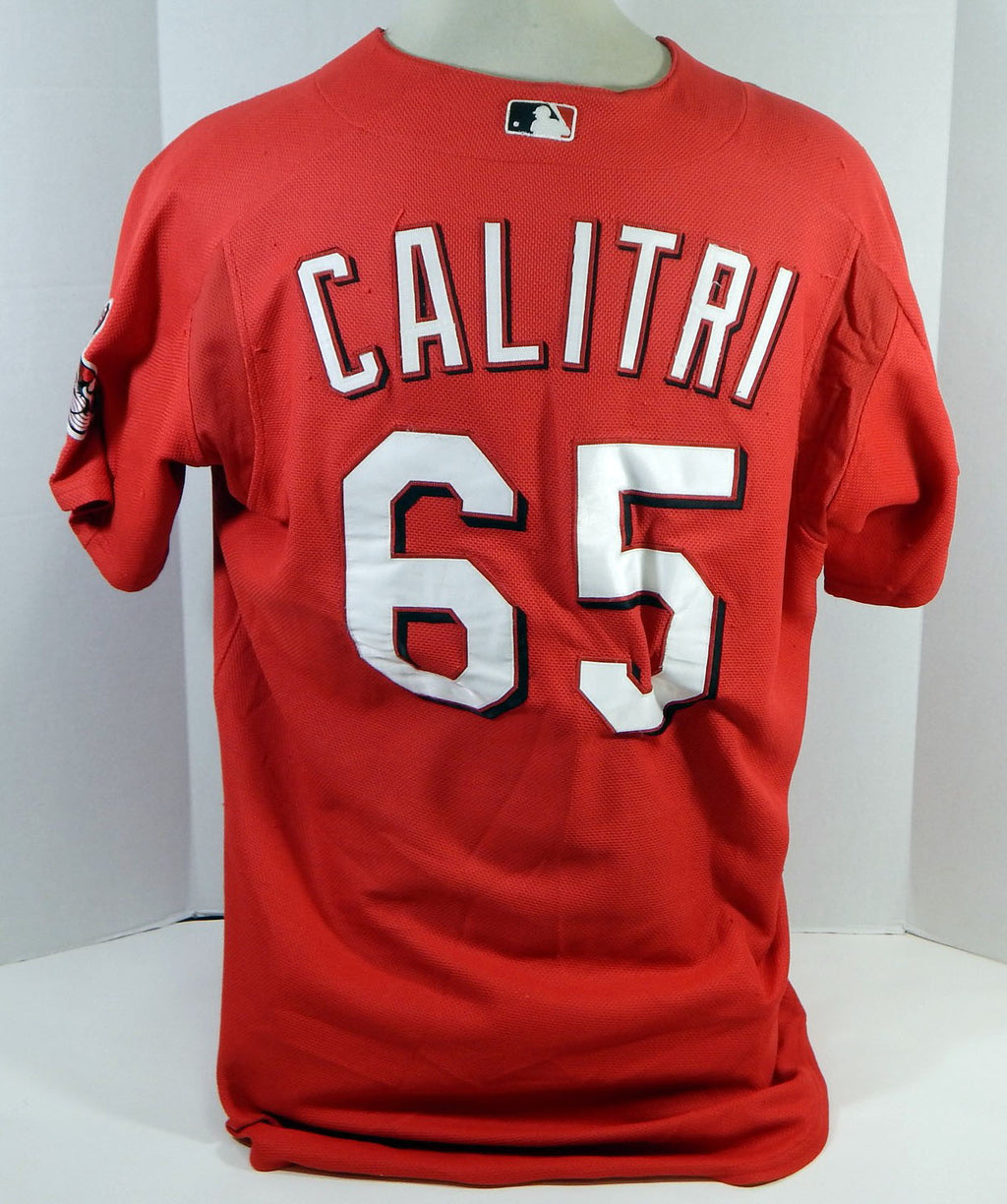 2003-06 Cincinnati Reds Mike Calitri #65 Game Used Red Jersey Ex ST BP 48 583