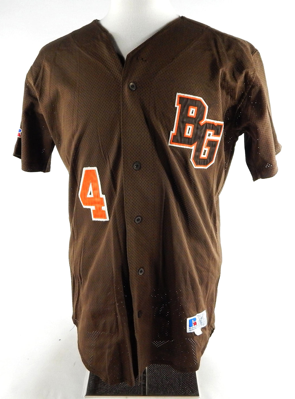 Bowling Green Falcons #4 Game Used Brown Jersey Baseball 44 633