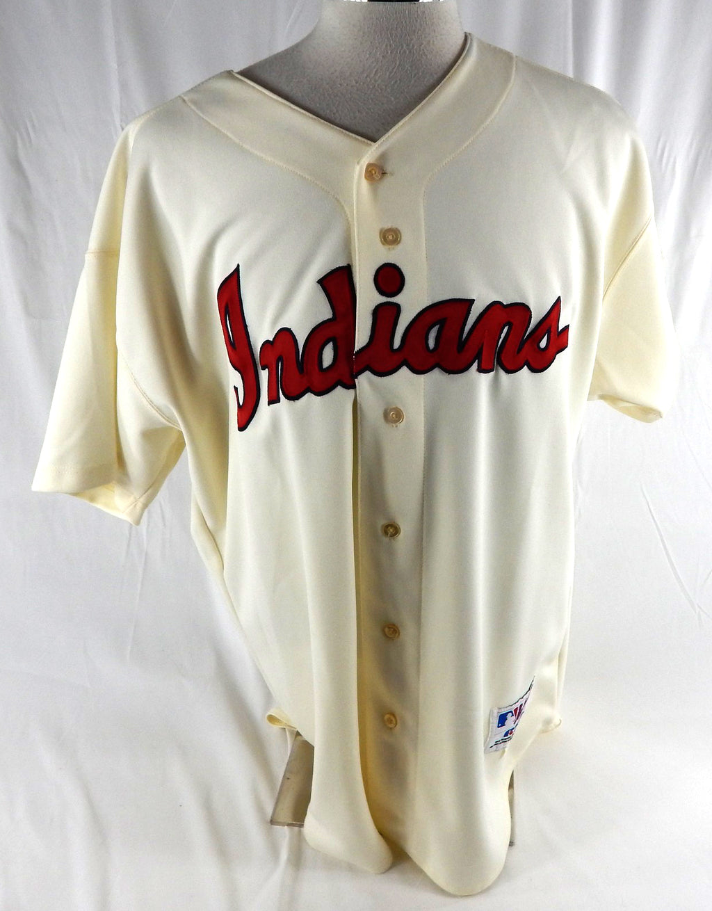 2003 Cleveland Indians Brandon Phillips #7 Game Issued Cream Jersey TBTC 1953 52