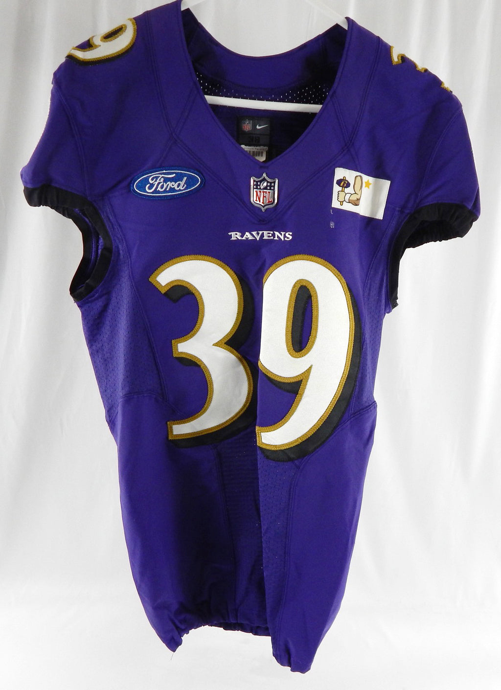2019 Baltimore Ravens Nigel Warrior #39 Game Used Purple Practice Jersey 81