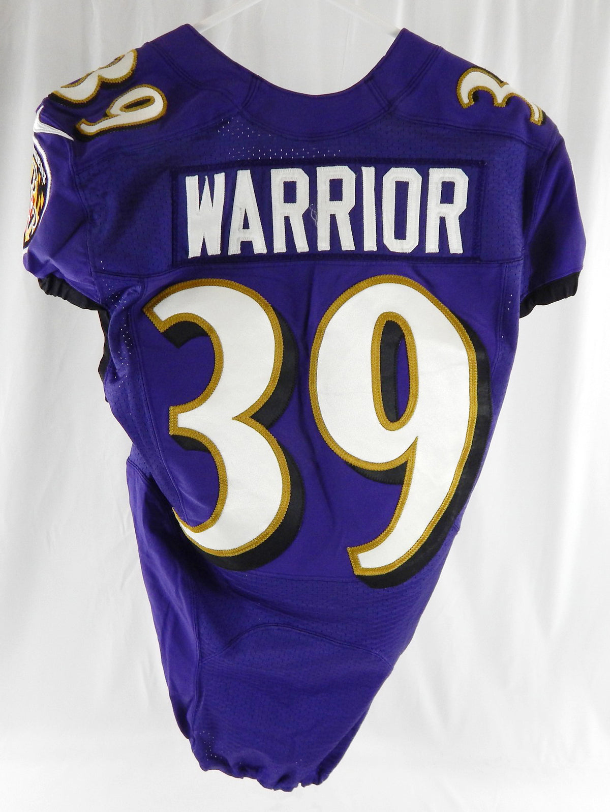 2019 Baltimore Ravens Nigel Warrior #39 Game Used Purple Practice Jersey 81 Pic2