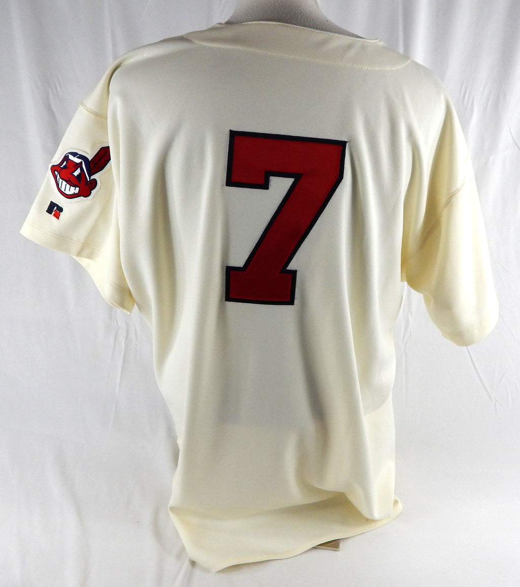 2003 Cleveland Indians Brandon Phillips #7 Game Issued Cream Jersey TBTC 1953 52 Pic2
