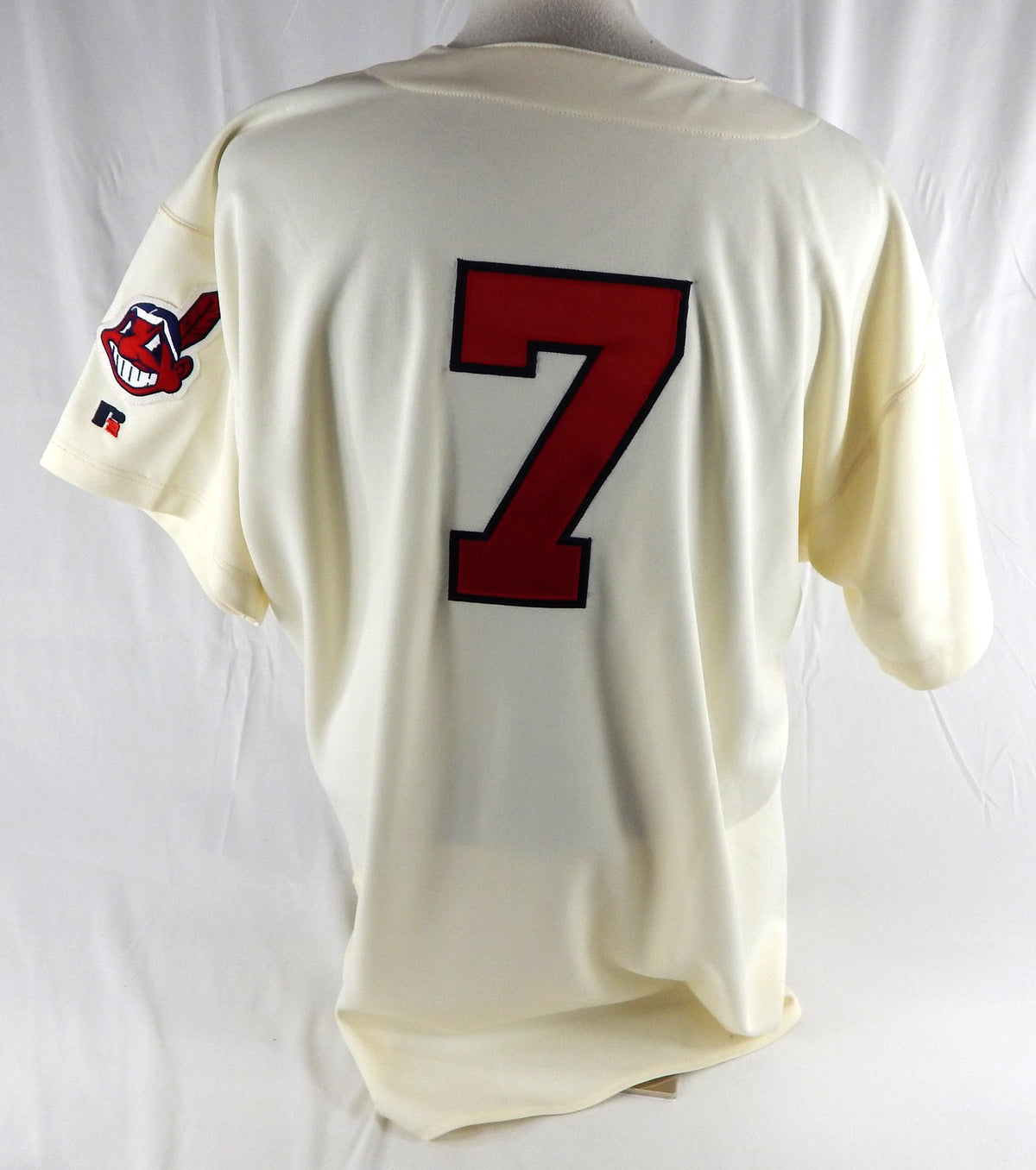 2003 Cleveland Indians Brandon Phillips #7 Game Issued Cream Jersey TBTC 1953 52 Pic2