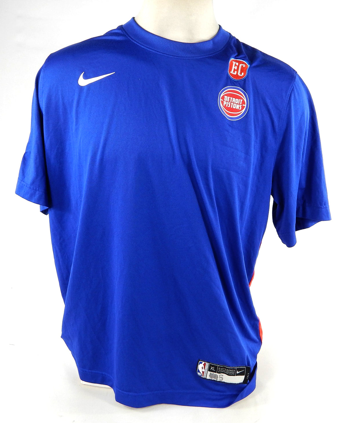 2023-24 Detroit Pistons #5 Game Used Blue Shooting Shirt Cureton Patch XL 576
