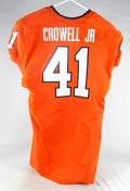 2017 Virginia Cavaliers Gernabe Crowell Jr #41 Game Issued Orange Jersey Hoos