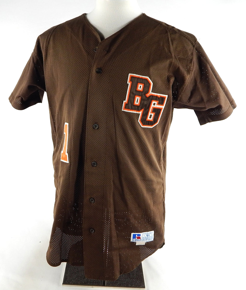 Bowling Green Falcons #1 Game Used Brown Jersey Baseball 44 635