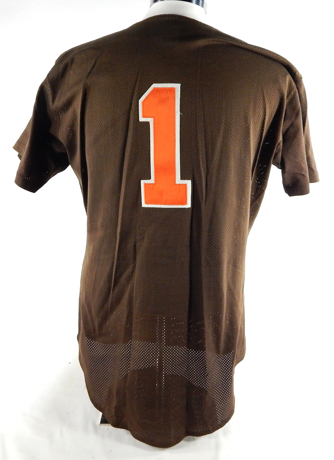 Bowling Green Falcons #1 Game Used Brown Jersey Baseball 44 635 Pic2