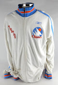 2003-04 Los Angeles Clippers Game Issued White Warm Up Jacket HWC 1979 861