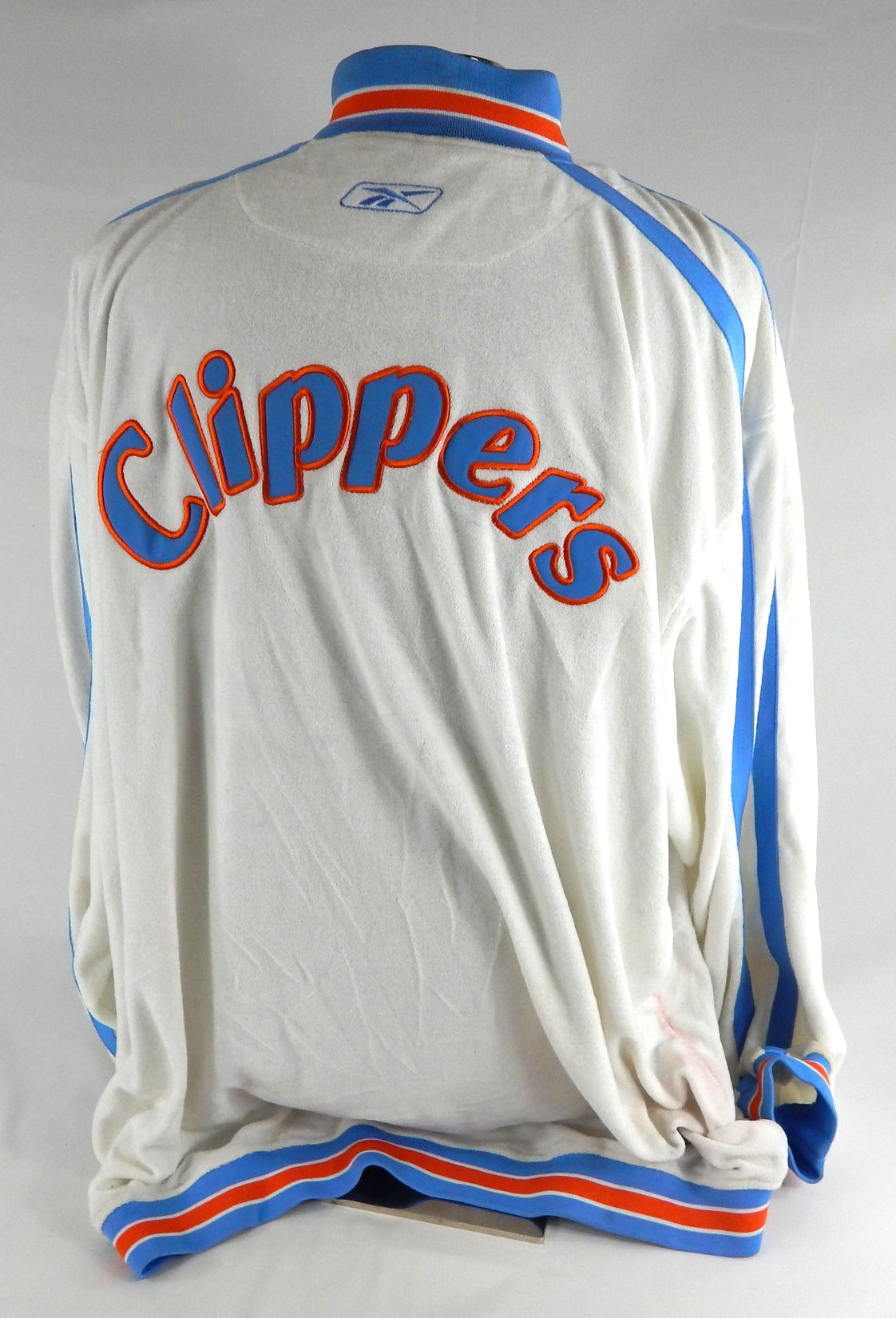 2003-04 Los Angeles Clippers Game Issued White Warm Up Jacket HWC 1979 861 Pic2