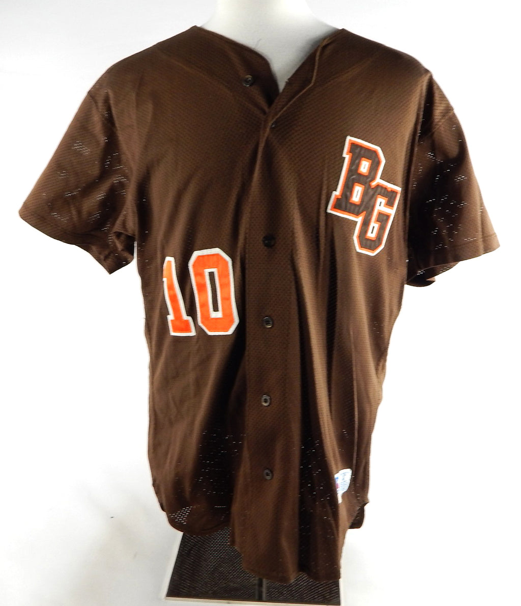 Bowling Green Falcons #10 Game Used Brown Jersey Baseball 46 637