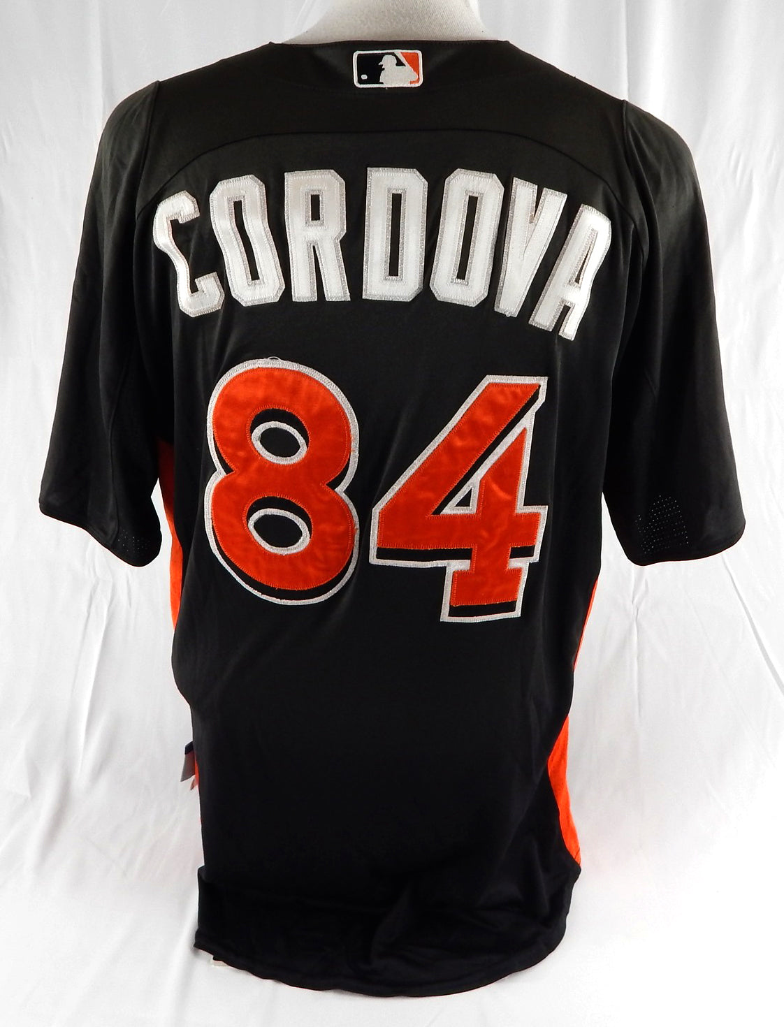 2014-16 Miami Marlins Cordovr #84 Game Used Black Jersey ST BP 44 994 Pic2