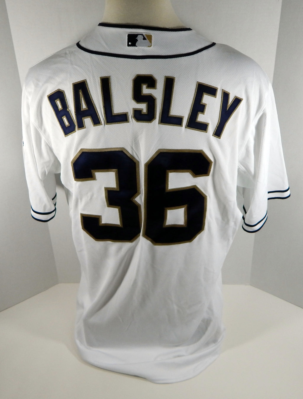 San Diego Padres Darren Balsey #36 Game Issued White Jersey