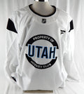 2024-25 Utah Mammoth Reko Alanko #64 Game Used White Practice Jersey Camp 0