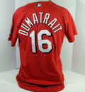 2003-06 Cincinnati Reds Phil Dumatrait #16 Game Used Red Jersey Ex ST BP 46 6586