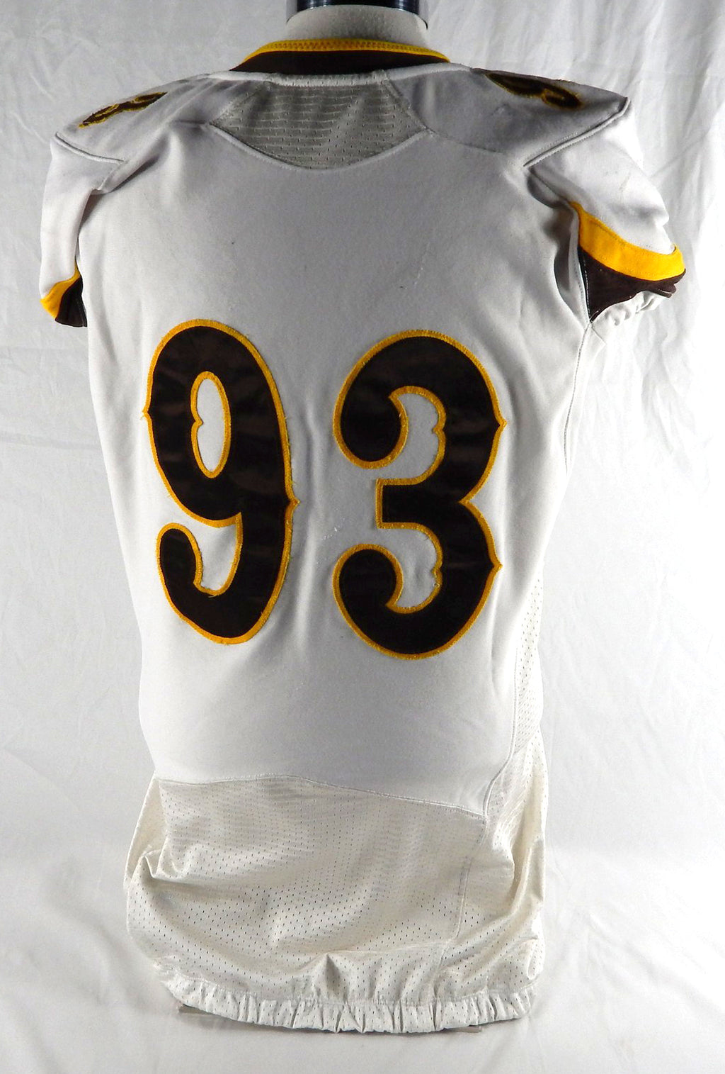2018 Wyoming Cowboys #93 Game Used White Jersey L 471 Pic2