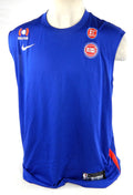 2023-24 Detroit Pistons #28 12 Game Used Blue Tank Top Shirt Earl Cureton P 580