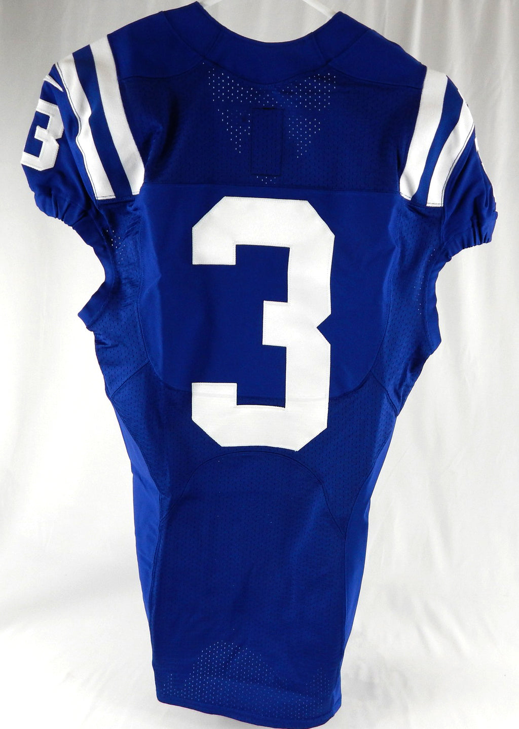 2019 Indianapolis Colts #3 Game Issued Blue Jersey 100th Patch 40 544 Pic2