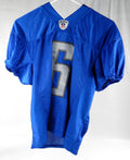 2022 Detroit Lions #6 Game Issued Pos Used Blue Practice Jersey NP Removed 44 9