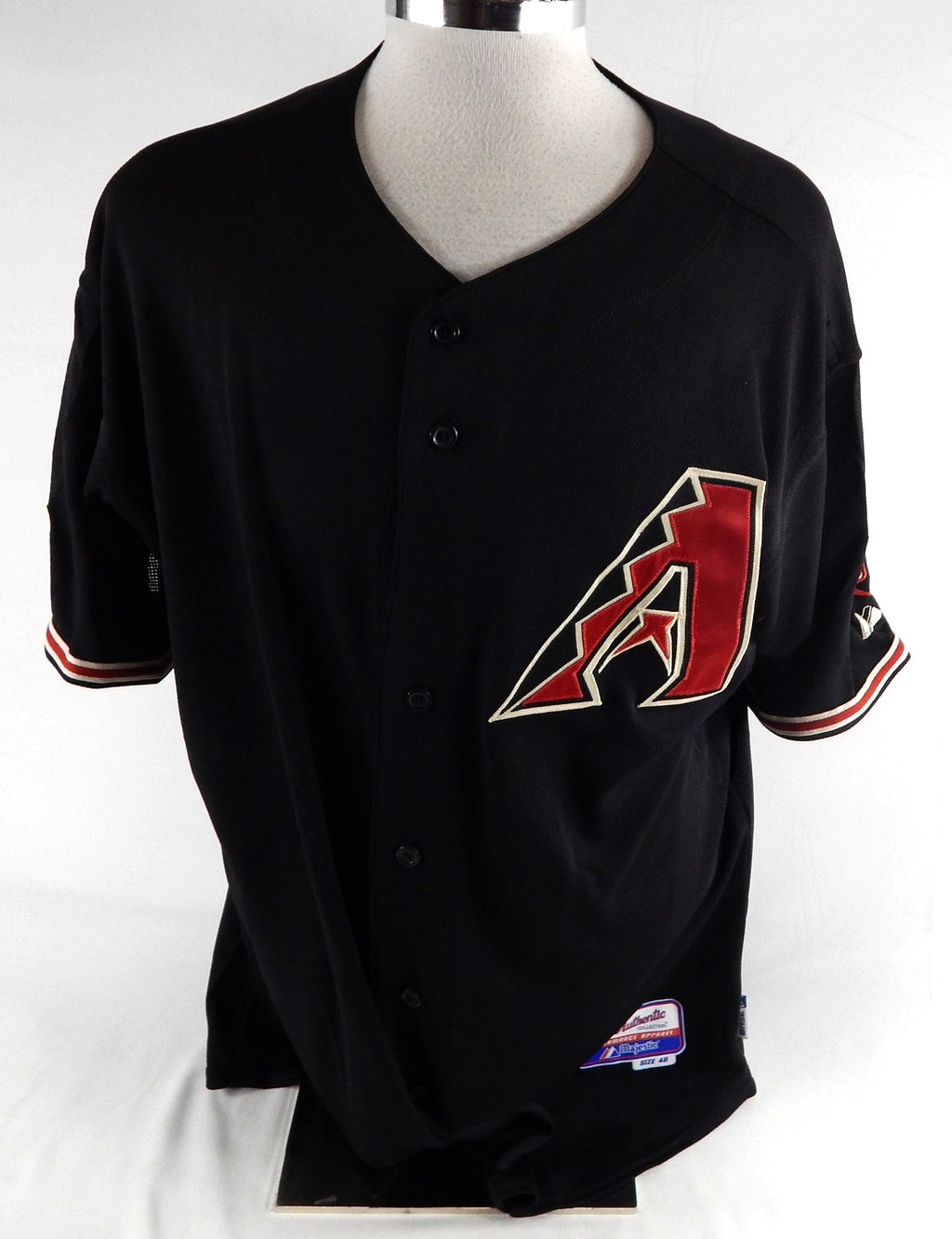 2008 Arizona Diamondbacks Josh Whitesell #29 Game Used Black Jersey 10 Patch 3