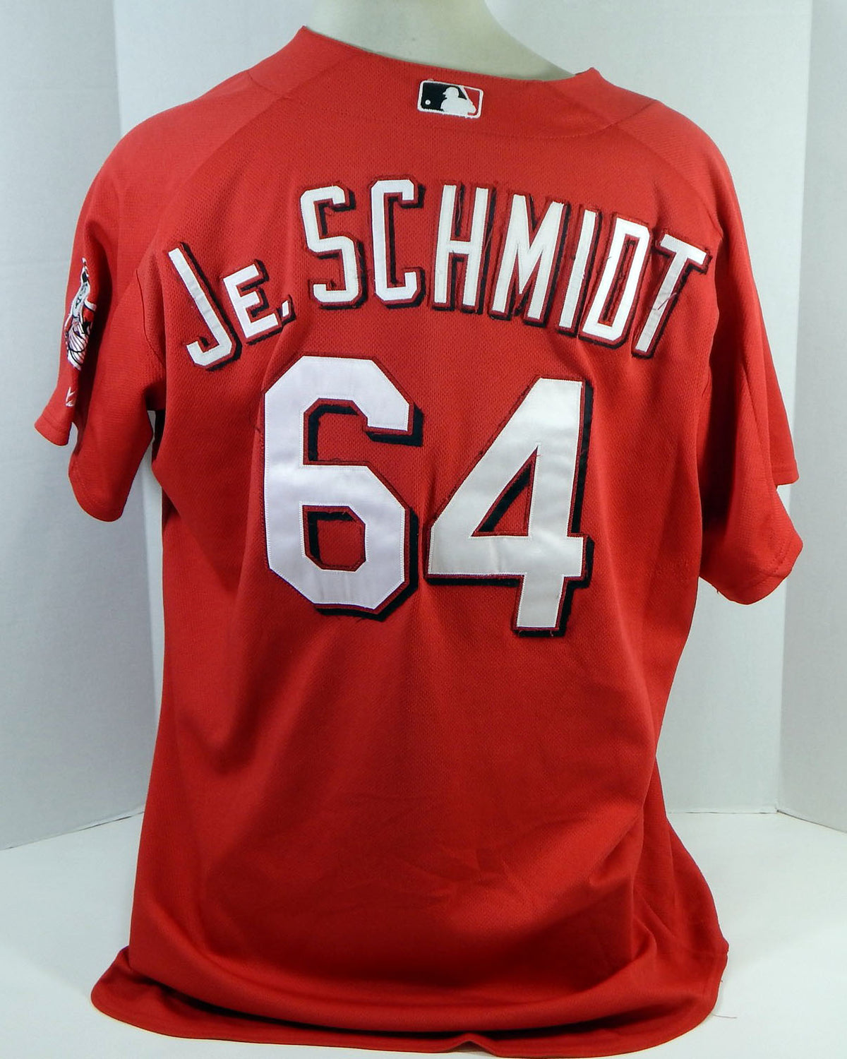 2003-06 Cincinnati Reds Je Schmidt #64 Game Used Red Jersey Ex ST BP 48 DP16588