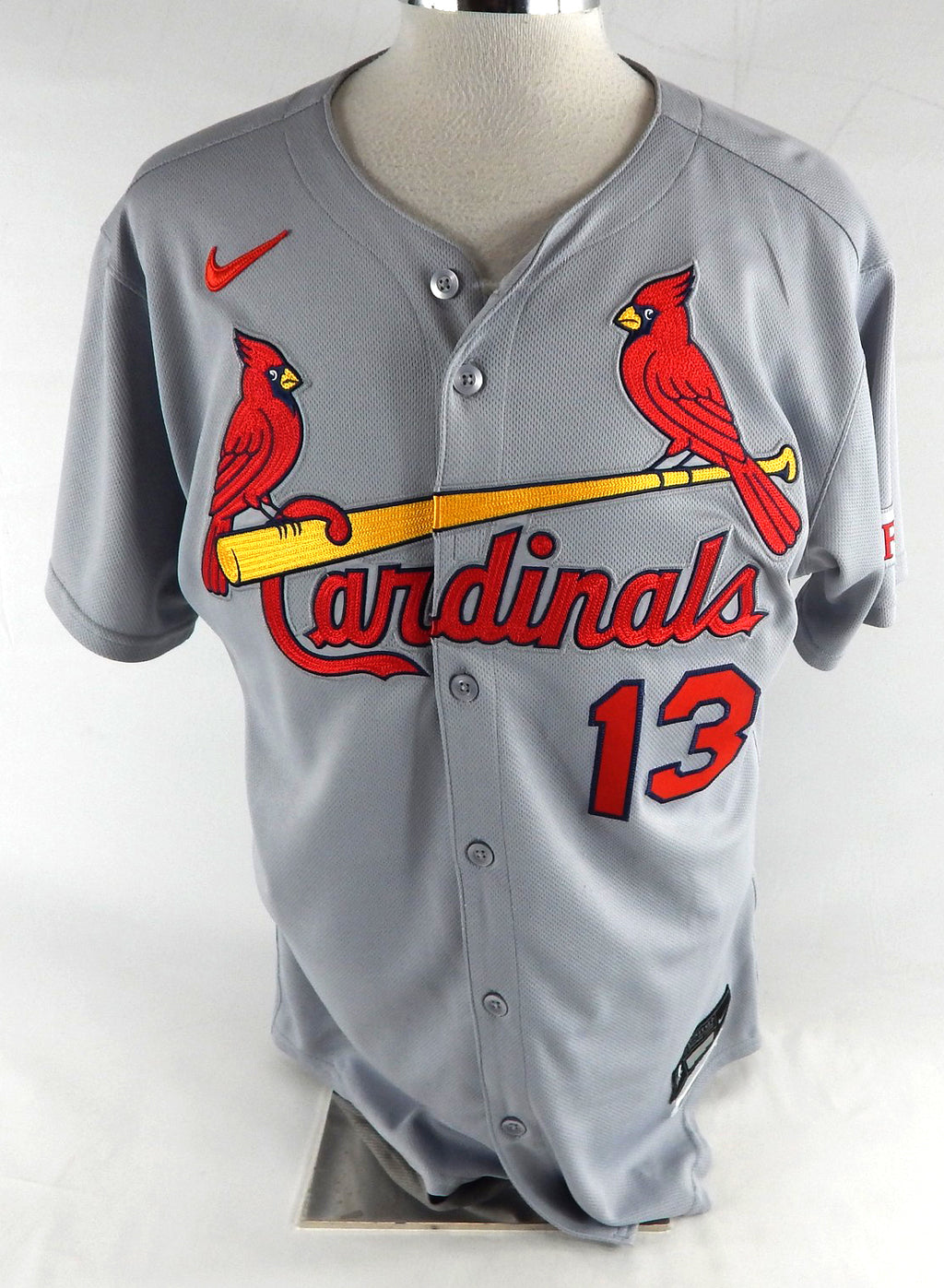2025 St. Louis Cardinals Michael Helman #13 Game Issued Pos Used Grey Jersey 2
