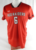 2023 Texas Tech Red Raiders #6 Game Used Red Jersey Womens Soccer L 222