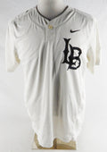 2021 Long Beach State Dirtbags #40 Game Used White Jersey Baseball L 561