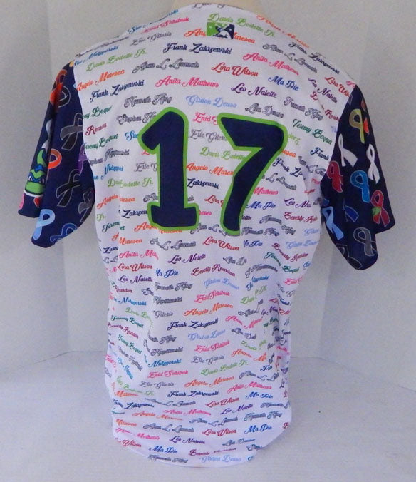 2016 Vermont Lake Monsters Jhonny Rodriguez #17 Game Used White Jersey CA 439